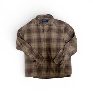 Abercrombie & Fitch Brown Flannel Button Down Shirt